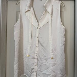 The Limited Cream Sleeveless Blouse